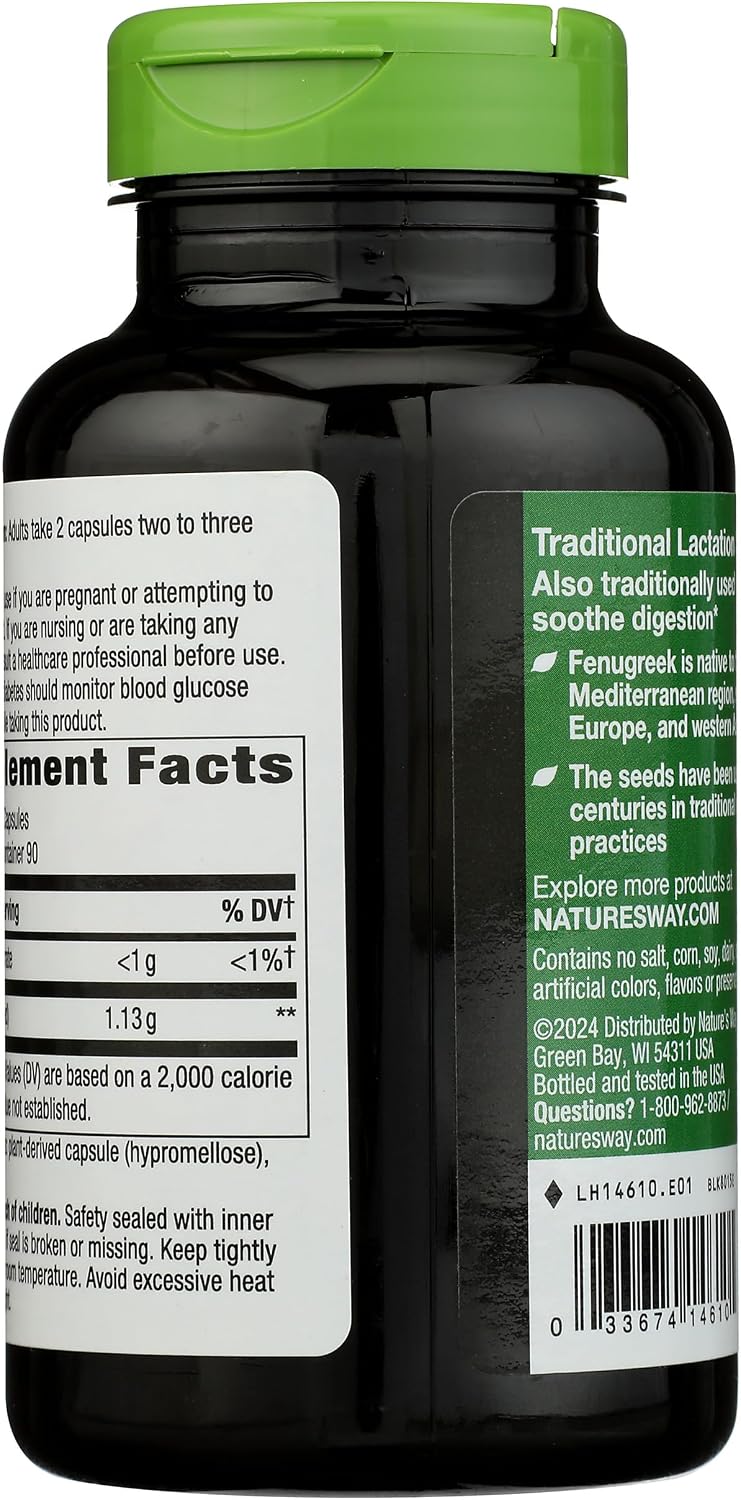 Nature's Way Fenugreek Seed, 180 Capsules - görsel 2