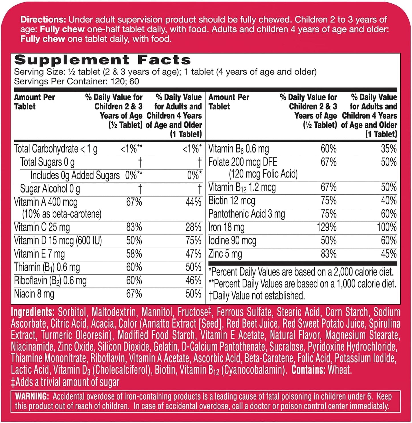 Flintstones Plus Iron Chewable Vitamins - 60ct - görsel 2