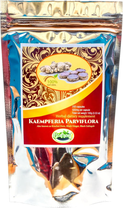 Kaempferia Parviflora Herbal Food Supplement, 100 Capsules (500mg per Capsule)