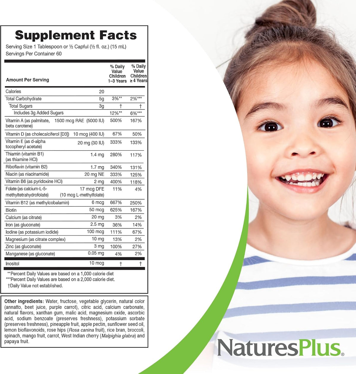 NaturesPlus Animal Parade Source of Life Children's Liquid Multivitamin, Tropical Berry, 887 ml - görsel 5