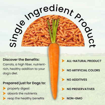 Olewo Original Carrots for Dogs – Natural Dehydrated Dog Food Topper (2.5 kg)