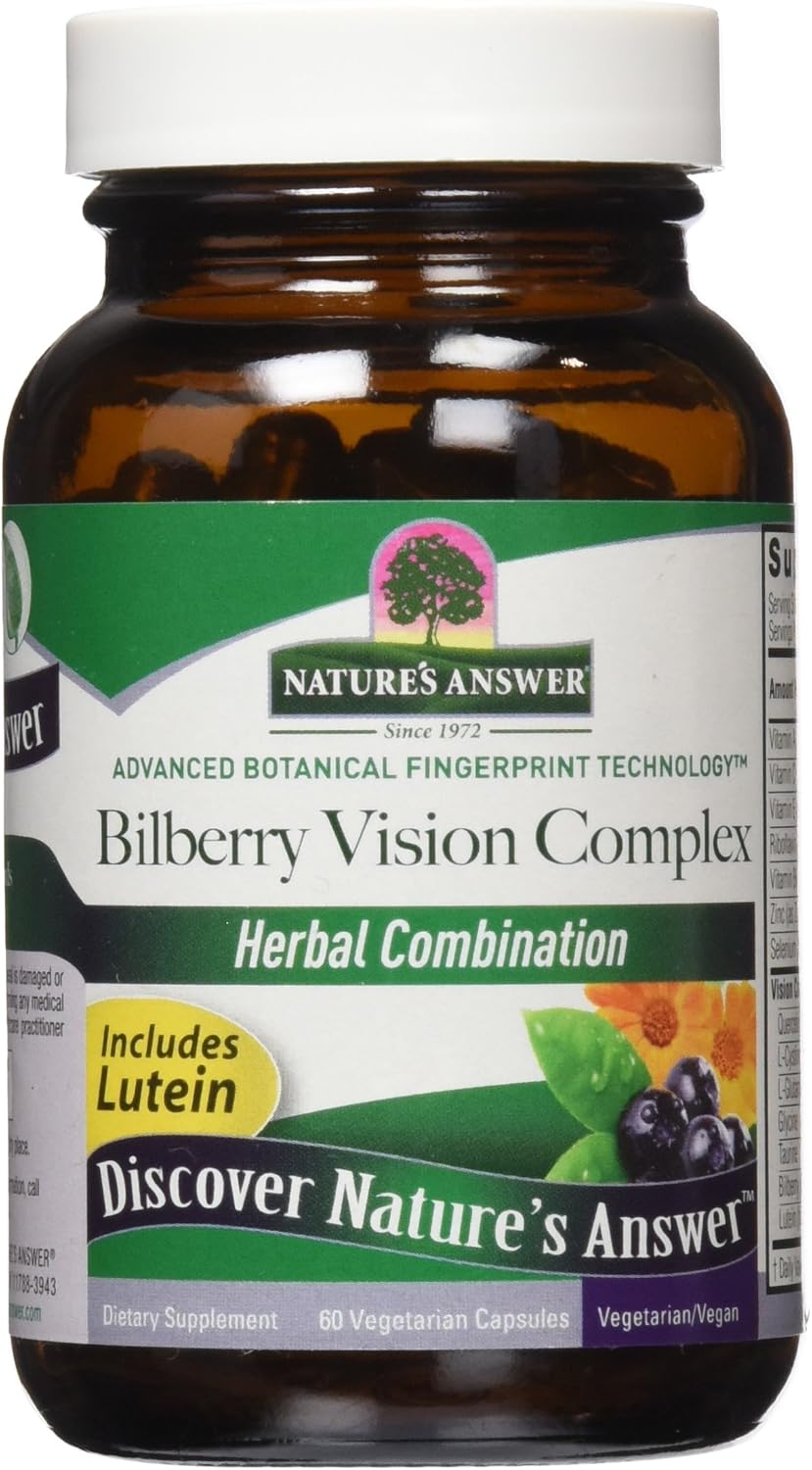 Nature's Answer Bilberry Vision Complex Vegetarian Capsules, 60 Capsules - görsel 1
