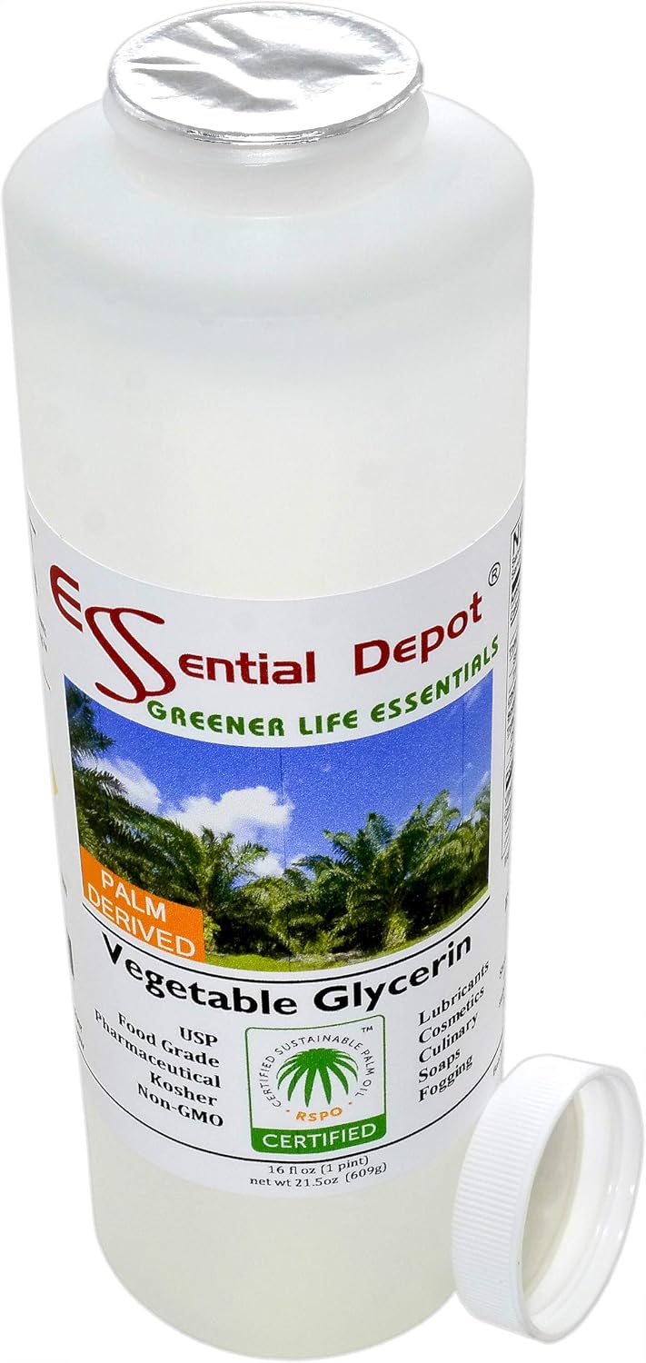 Vegetable Glycerin – 1 US Pint (473 ml) – RSPO Sustainable Palm, Non-GMO, Kosher, Pharmaceutical Grade - görsel 3