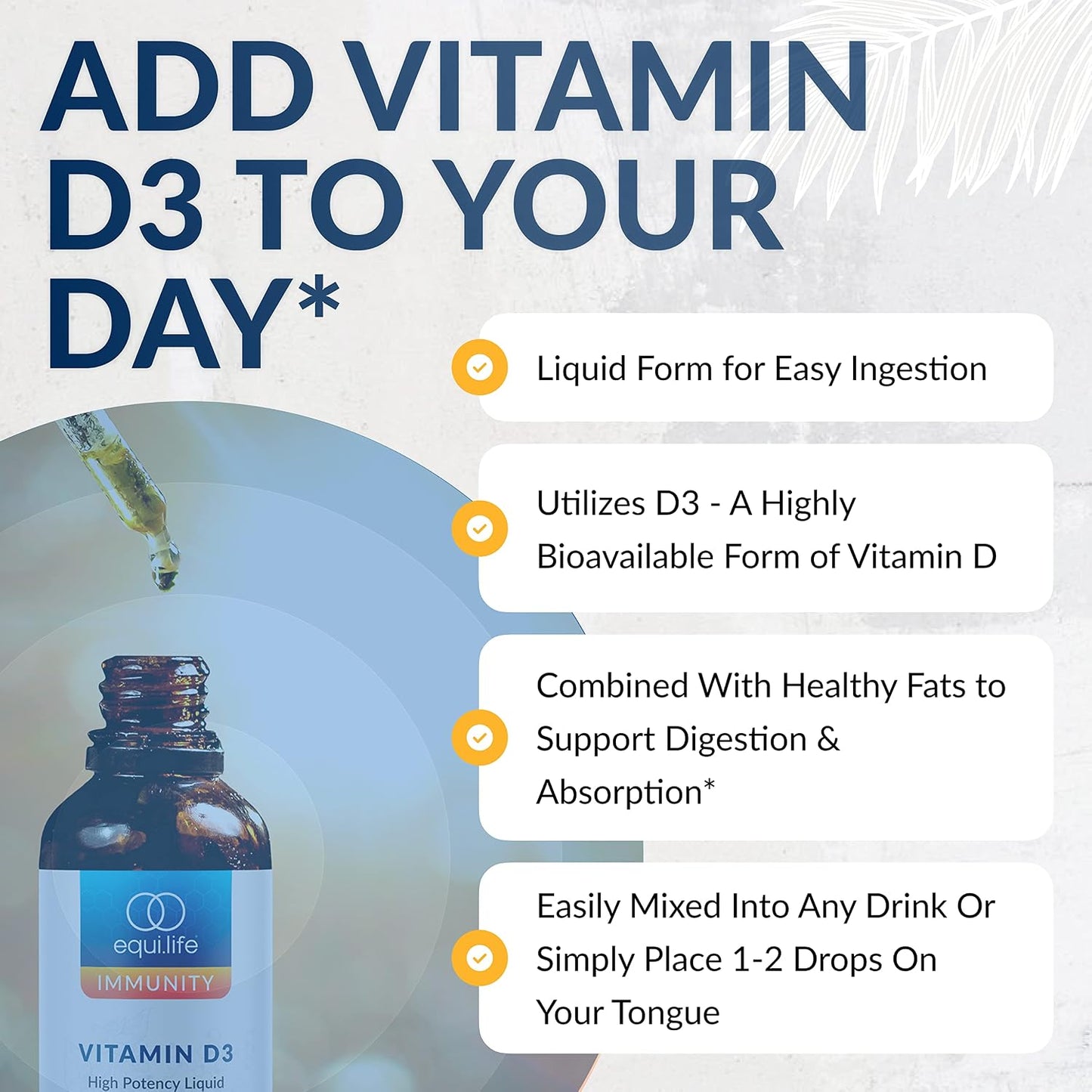 Equilife Vitamin D3: High Potency Liquid Drops, Non-GM, 0.40 fl oz (11.8 ml) - görsel 7