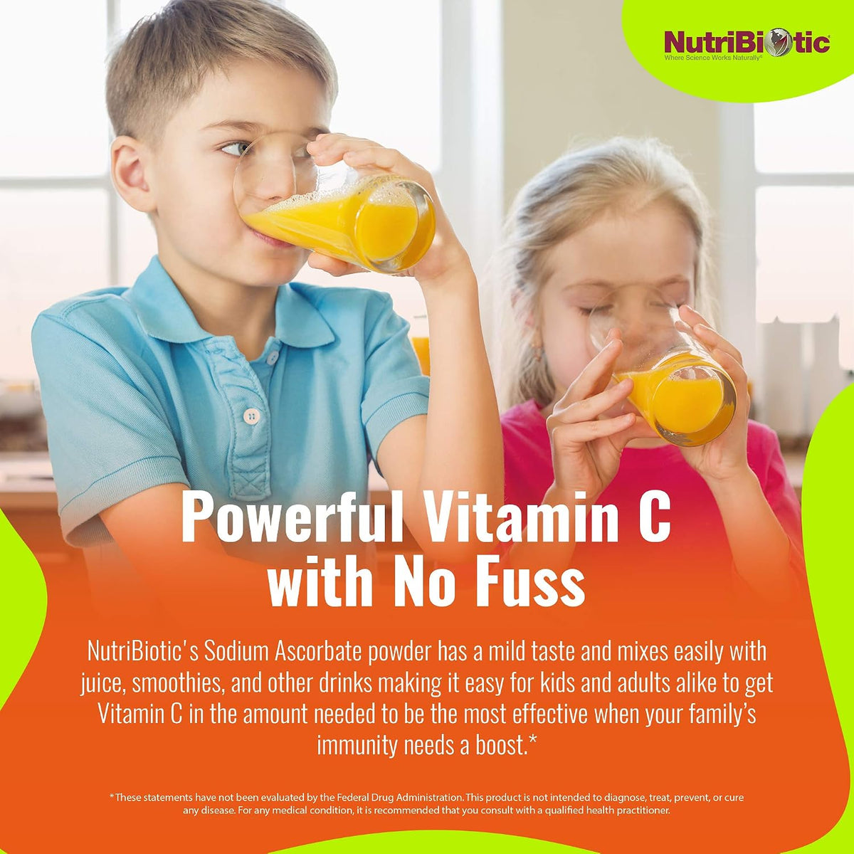 NutriBiotic Sodium Ascorbate Buffered Vitamin C Powder - Vegan, Non-GMO, Gluten Free, 8 oz - görsel 3