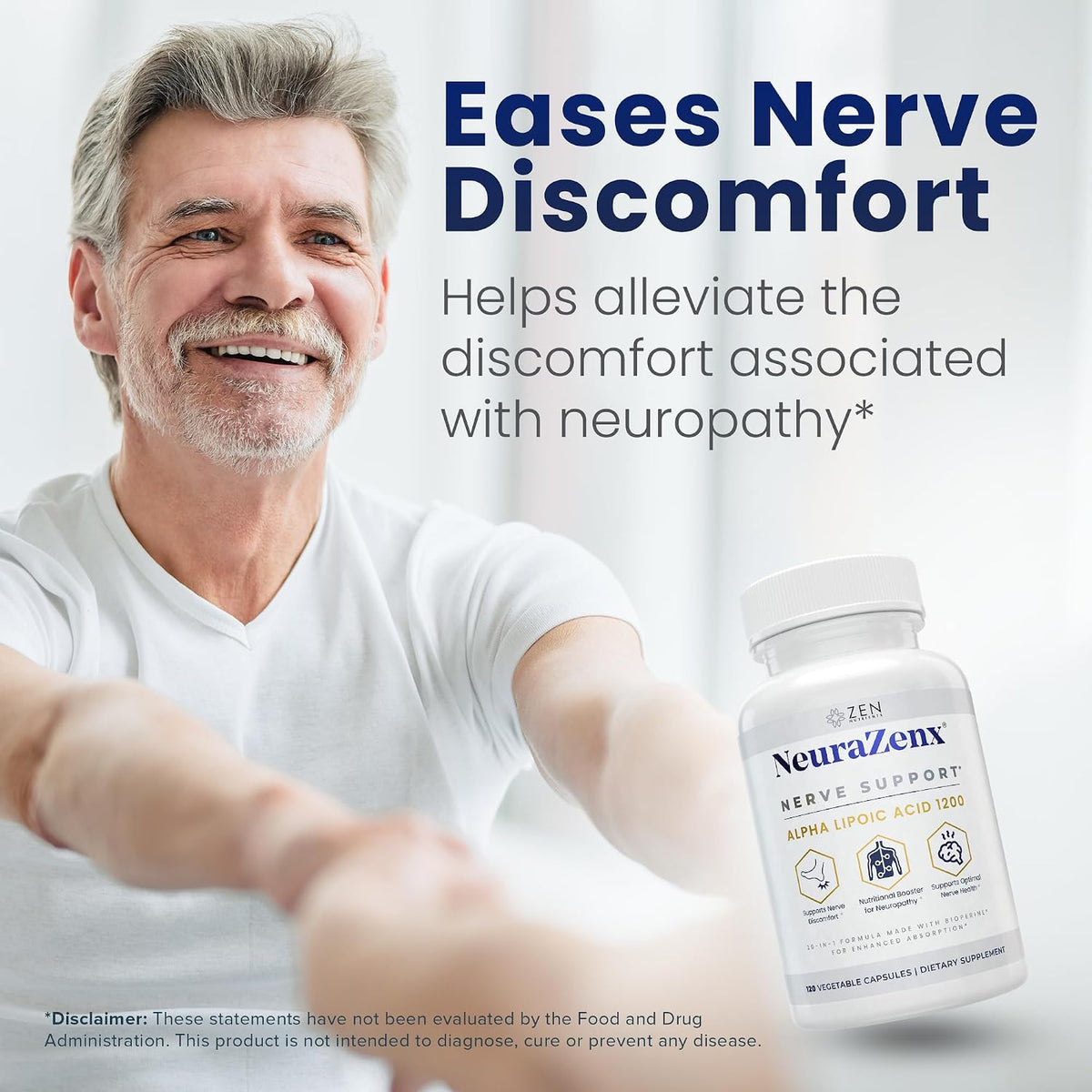 Zen Nutrients NeuraZenX | Advanced Nerve Support Supplement with 1200mg Alpha Lipoic Acid - görsel 4