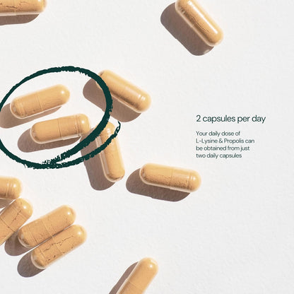 Dr Sosnowski's L-Lysine & Propolis Supplements | High Potency L-Lysine Immune Support Formula with 5:1 Propolis Extract, Quercetin, Vitamin C, Vitamin E and Zinc