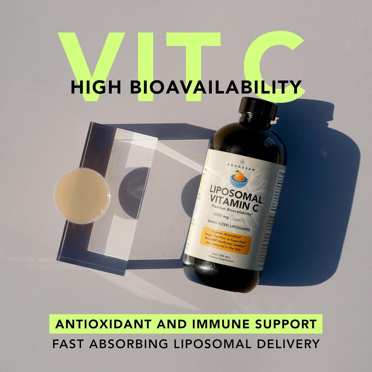AMANDEAN Liposomal Vitamin C 1000mg Liquid Supplement - görsel 2