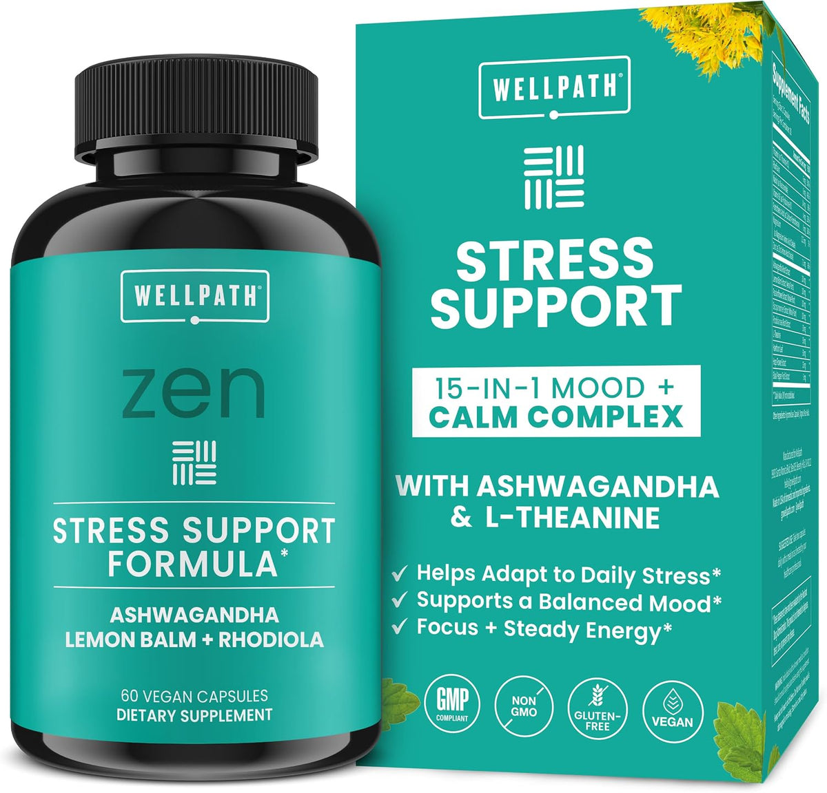 WellPath Zen Stress Relief Supplement + Mood Support (180 Capsules) - görsel 10