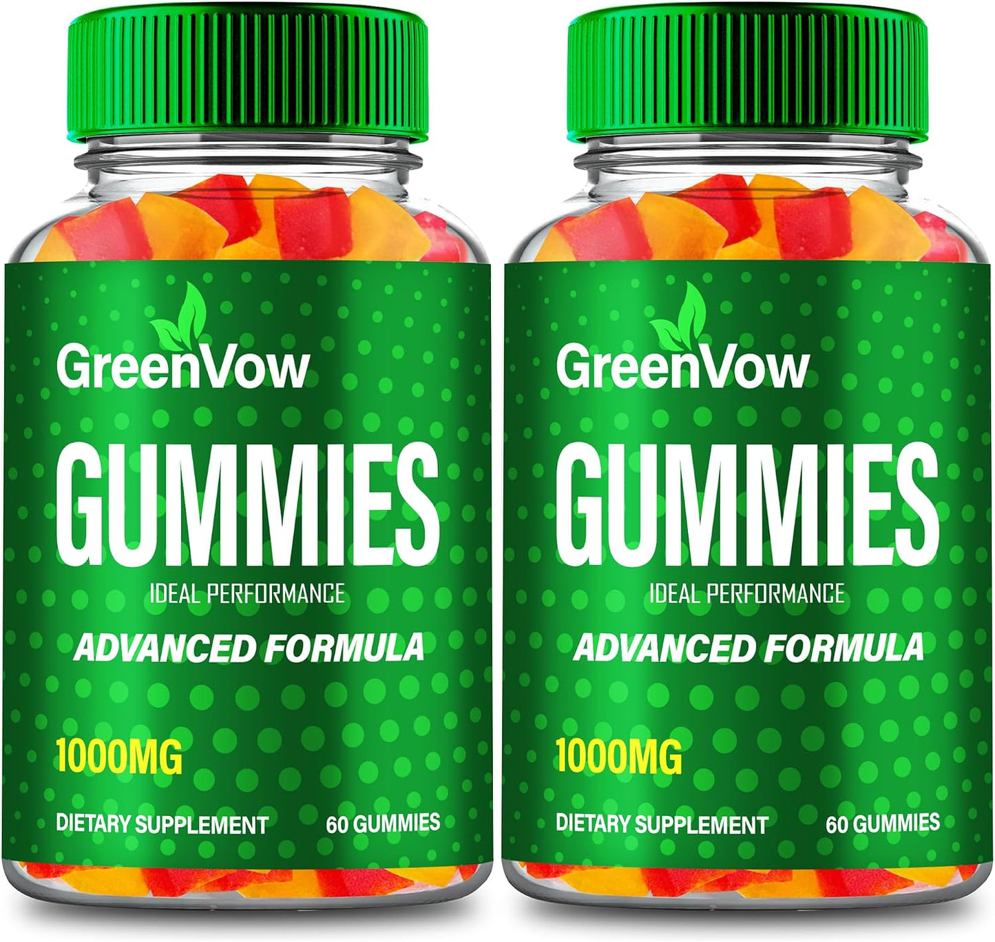 GreenVow Hemp Gummies – Official GreenVow Supplement, All-Natural Support for Overall Health and Wellbeing (2 Pack) - görsel 1