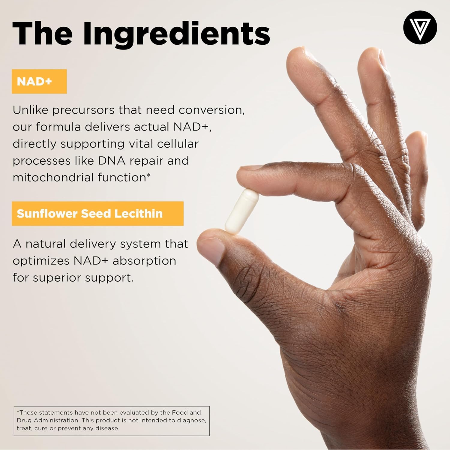 Vital Vitamins NAD+ Supplement - 500mg Liposomal NAD+ for Cellular Energy & Healthy Ageing - 30-Day Supply - görsel 5