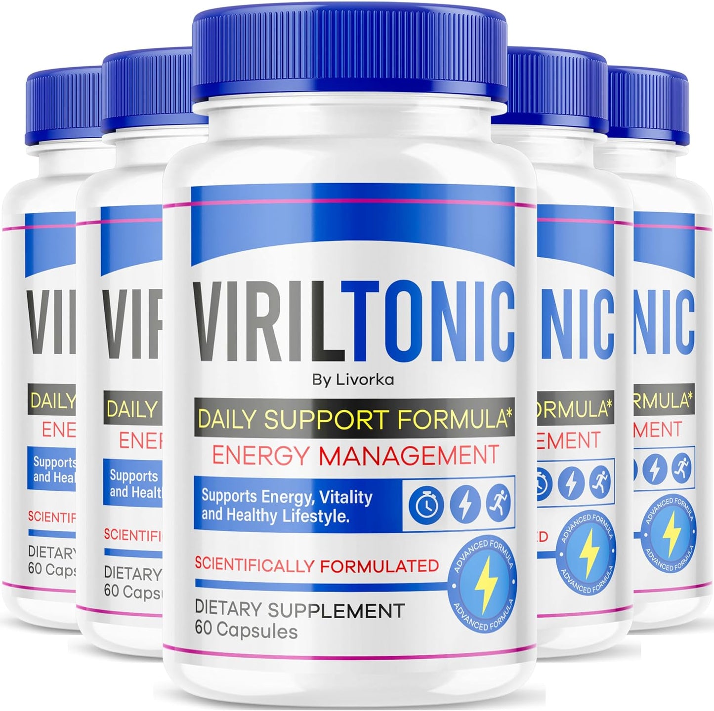 Viriltonic Advanced Support Formula Capsules - 5 Pack (300 Capsules) - görsel 1