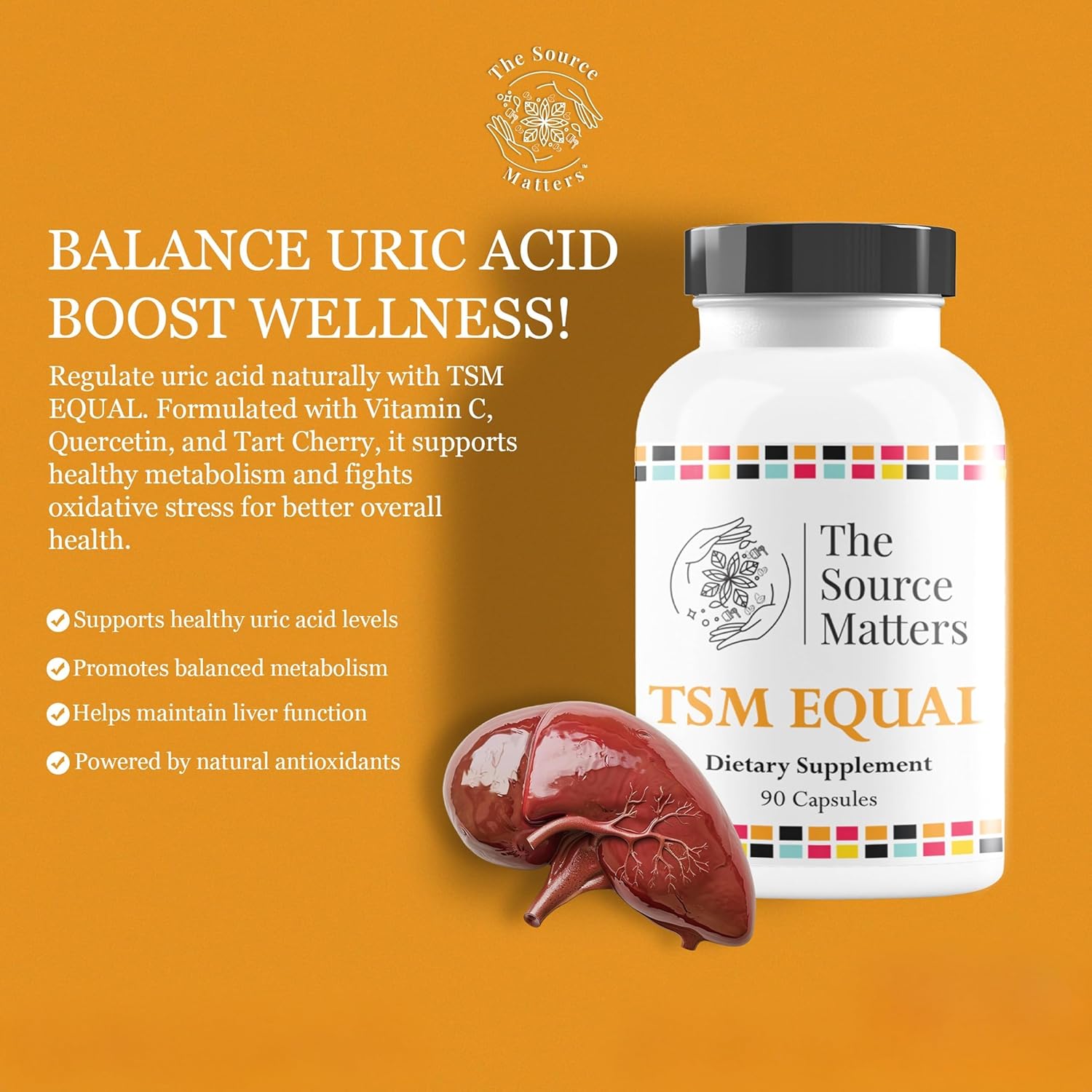 EQUAL Uric Acid Support Supplement – 90 Capsules - görsel 3
