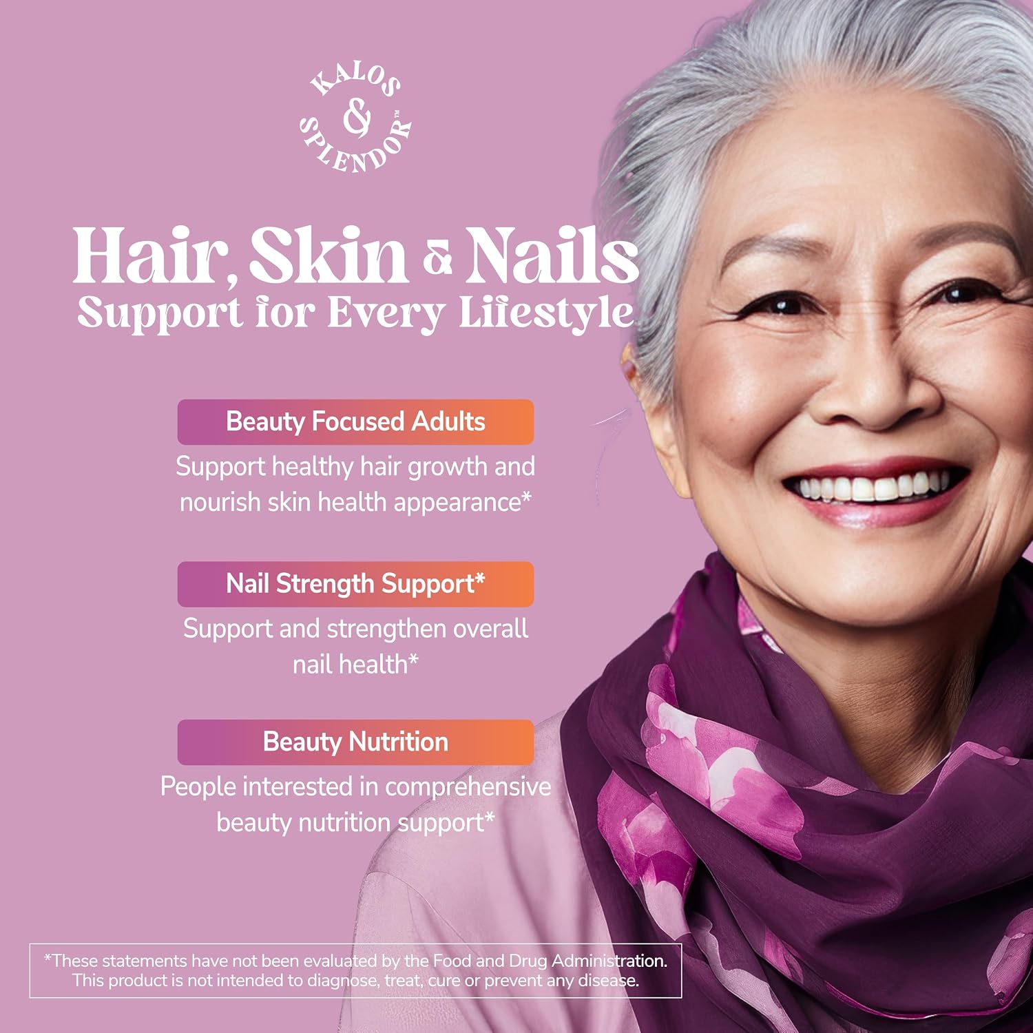 Kalos and Splendor 21st Century Hair, Skin and Nails Tablets – Advanced Formula, 50 Tablets - görsel 6
