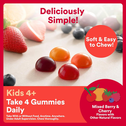 SmartyPants Organic Kids Multivitamin Gummies - 16 Nutrients + Probiotics - 120 Gummies