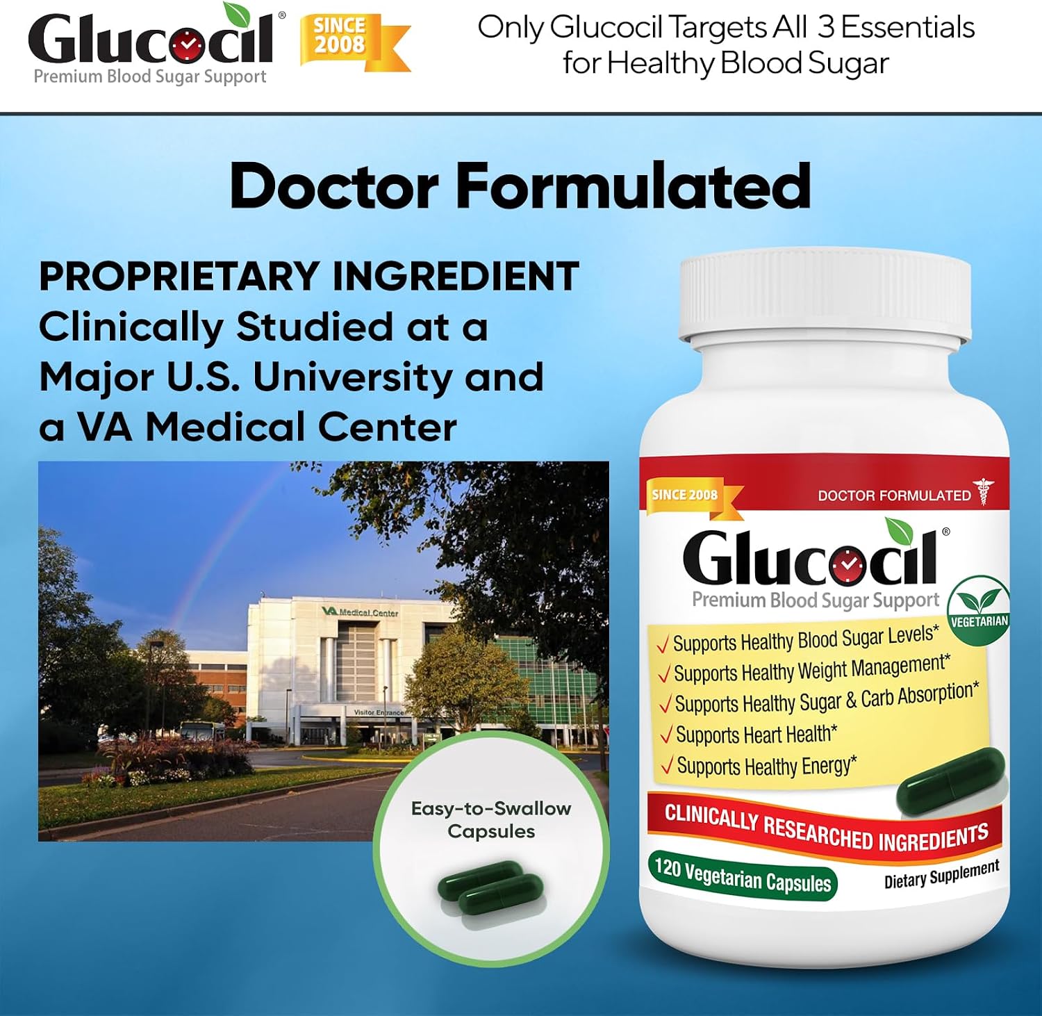 Glucocil Vegetarian Capsules – Premium Blood Sugar Support with Berberine and Mulberry Leaf - görsel 5