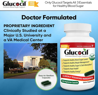 Glucocil Vegetarian Capsules – Premium Blood Sugar Support with Berberine and Mulberry Leaf