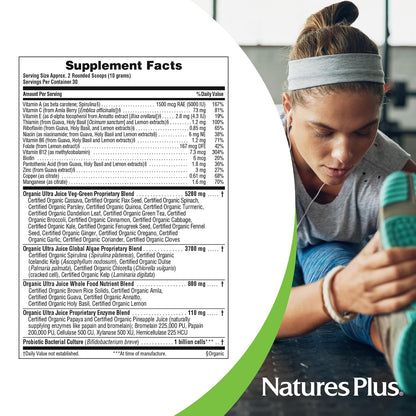 NaturesPlus Ultra Juice Green Drink - Organic Greens Powder, 30 Servings