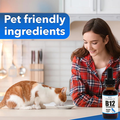 Liquid Vitamin B12 for Dogs and Cats – Vet-Formulated Methylcobalamin – Energy, Appetite & Mood Support