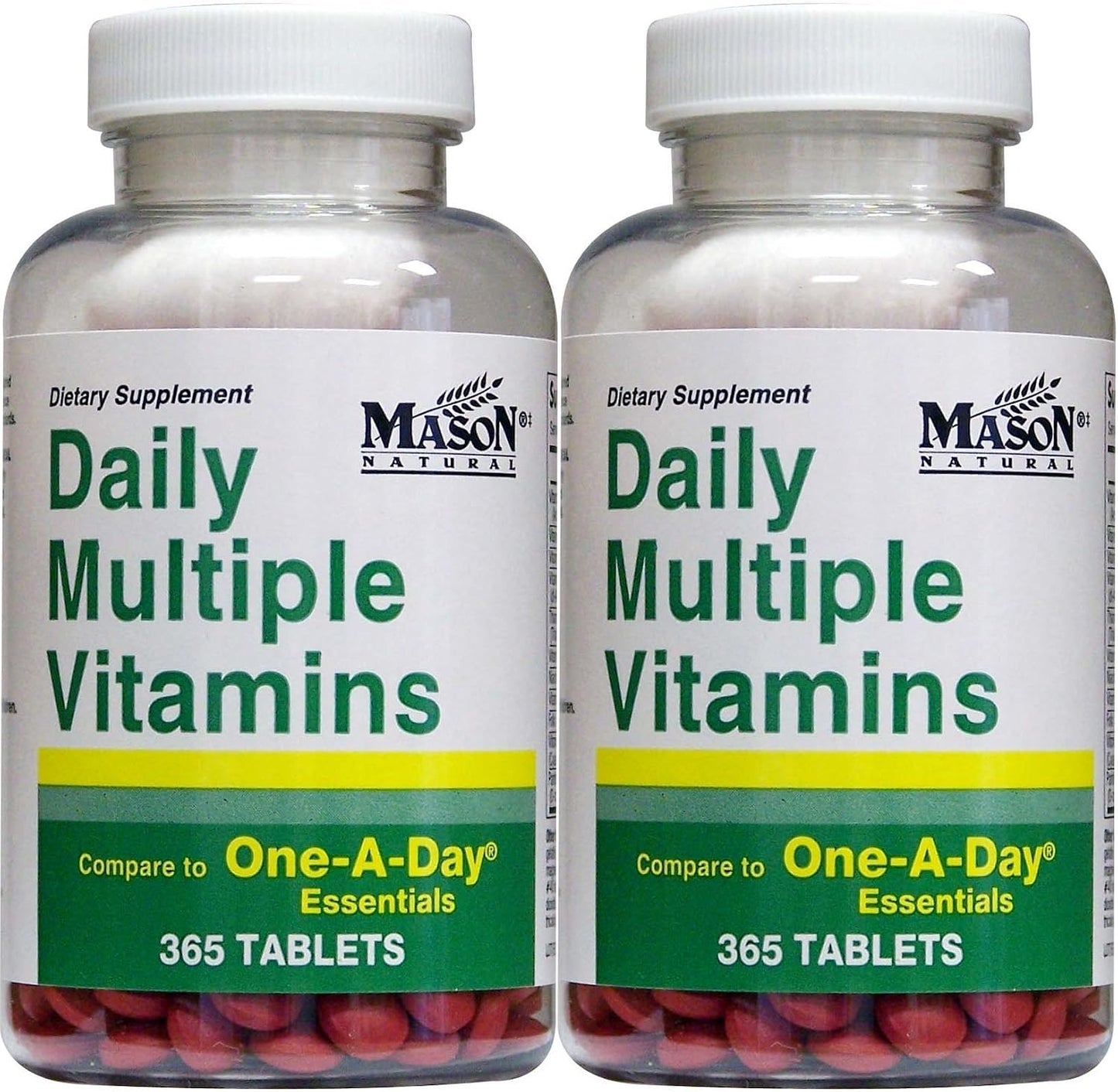 Mason Natural Daily Multiple Multivitamin and Multimineral Supplement, 365 Tablets (Pack of 2) - görsel 1