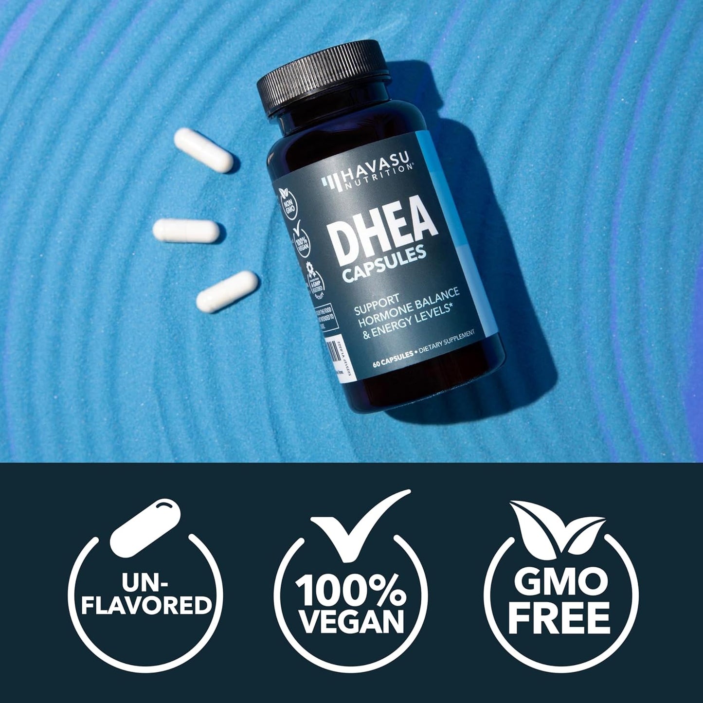 HAVASU NUTRITION DHEA 50mg - Hormone Balance Supplement, 60 Capsules - görsel 7