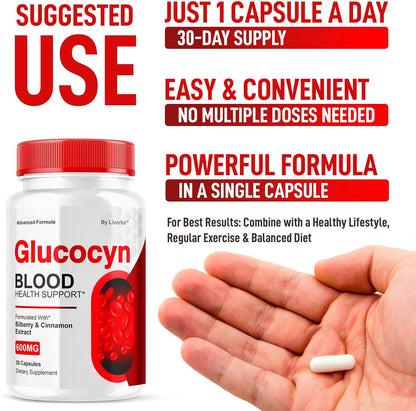Glucocyn - Glycogen Support Supplement (3-Pack, 90 Capsules)