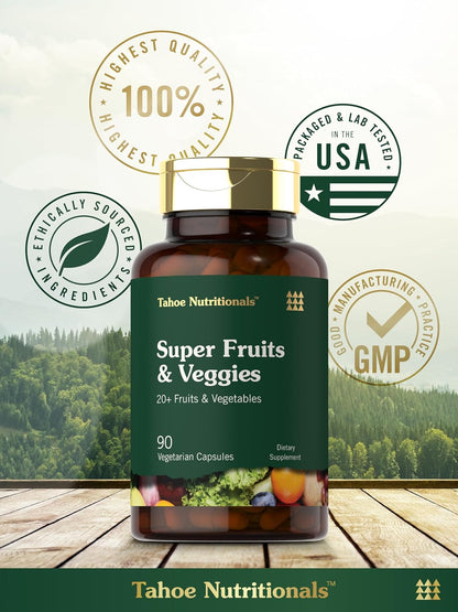 Tahoe Nutritionals Super Fruits and Veggies Capsules - 90 Count – Image 6