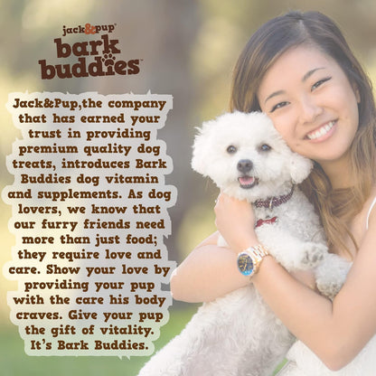 Jack&Pup Pro-Digest Bark Buddies Probiotic Chews for Dogs (60 chews)
