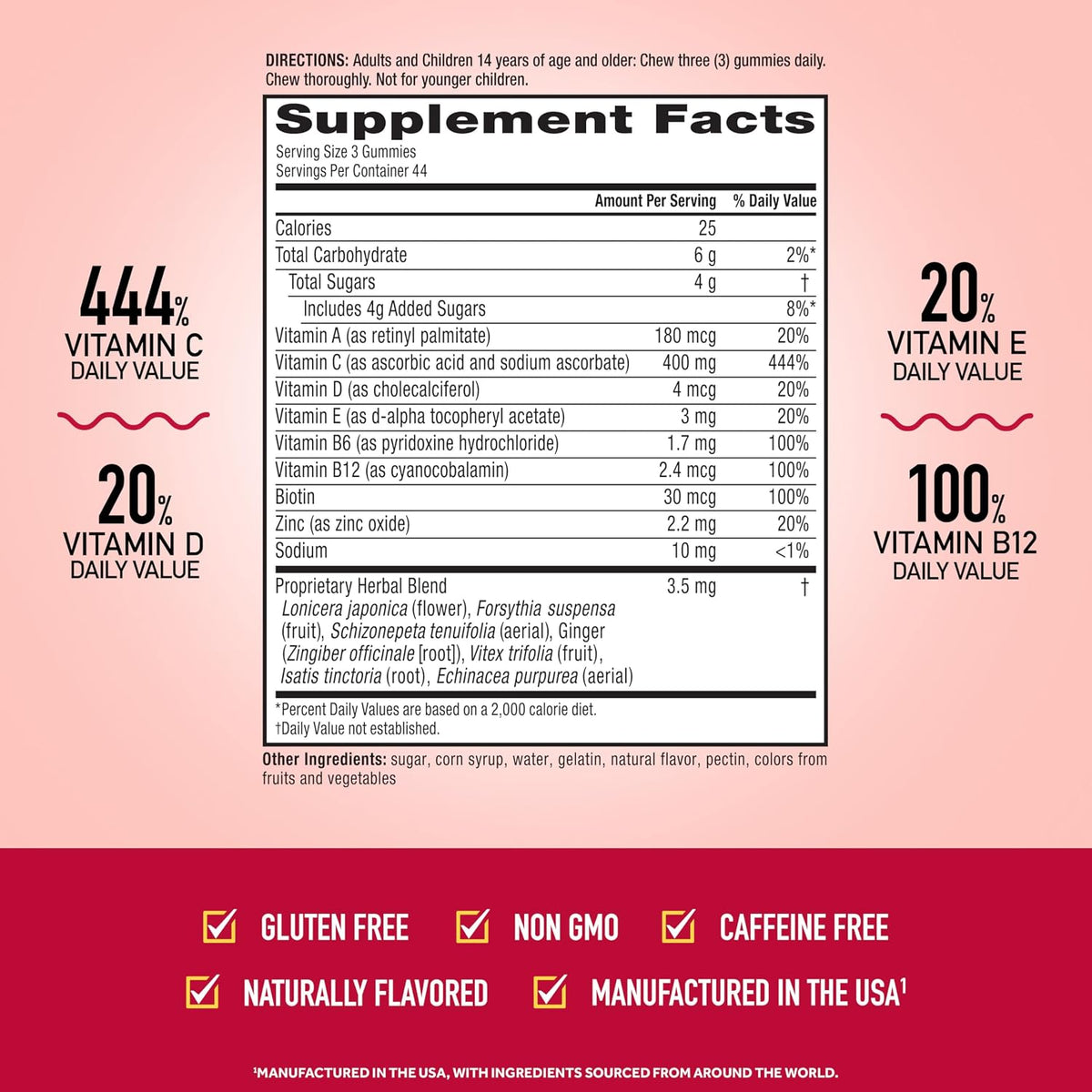 Airborne Immune Essentials Gummies, Orchard Fruit, 132ct - görsel 4