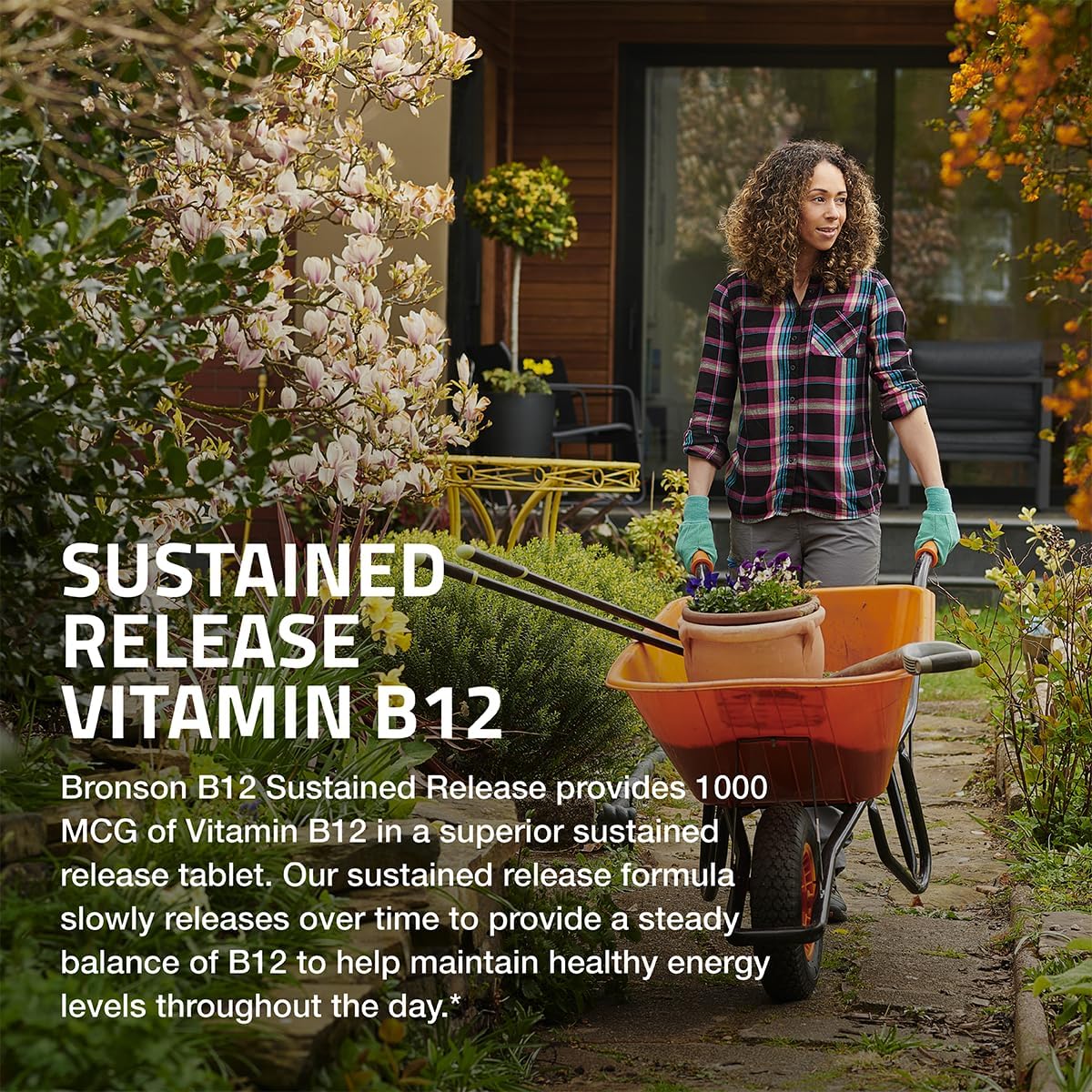 Bronson Vitamin B12 1000 mcg Sustained Release Tablets – Non-GMO, Vegan, 250 Count - görsel 5