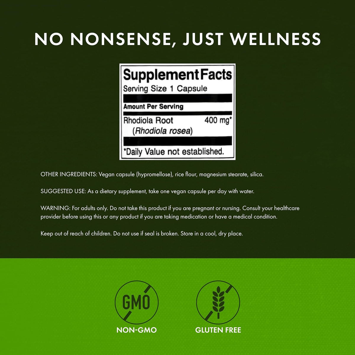 Swanson Rhodiola Rosea Root - Adaptogenic Herb Supplement for Stress and Mood Support - 400mg, 100 Capsules (2 Pack) - görsel 2