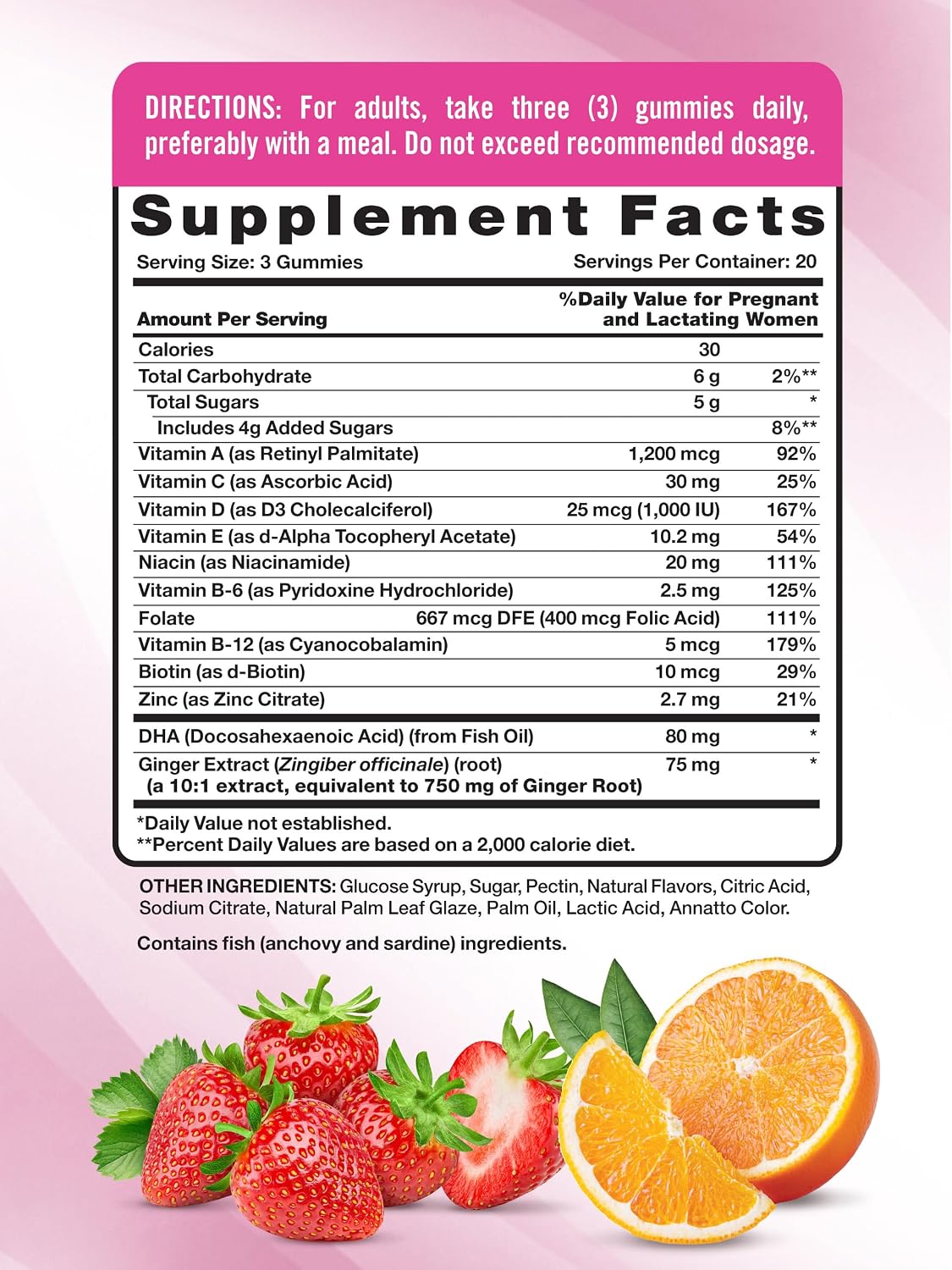 Nature's Truth Prenatal Multivitamin Gummies with DHA & Folic Acid - 60 Count - Fruit Flavour - Non-GMO & Gluten-free - görsel 2