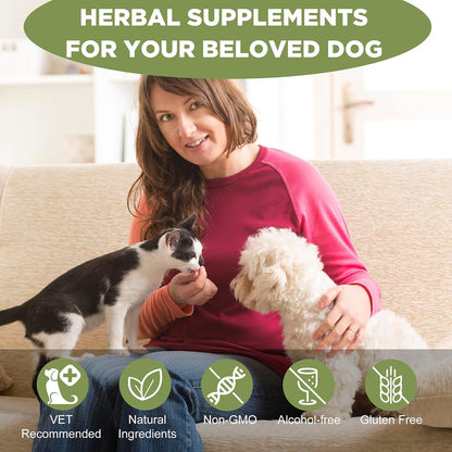 Seizure and Epilepsy Supplement for Dogs and Cats, Nervous System Support, Natural Herbal Help for Anxiety, Muscle Twitching, Drooling and Repetitive Movements
