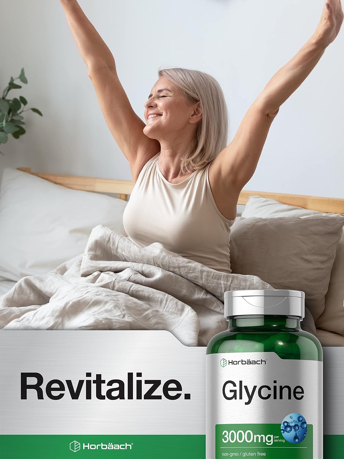 Horbäach Glycine 3000mg Supplement - 100 Powder Capsules - görsel 6