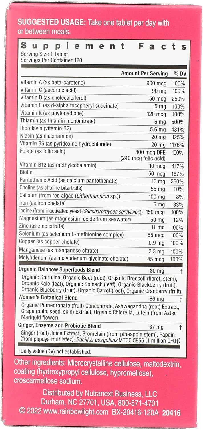 Rainbow Light Multivitamin Women's One, Powder, 120 Count - görsel 2