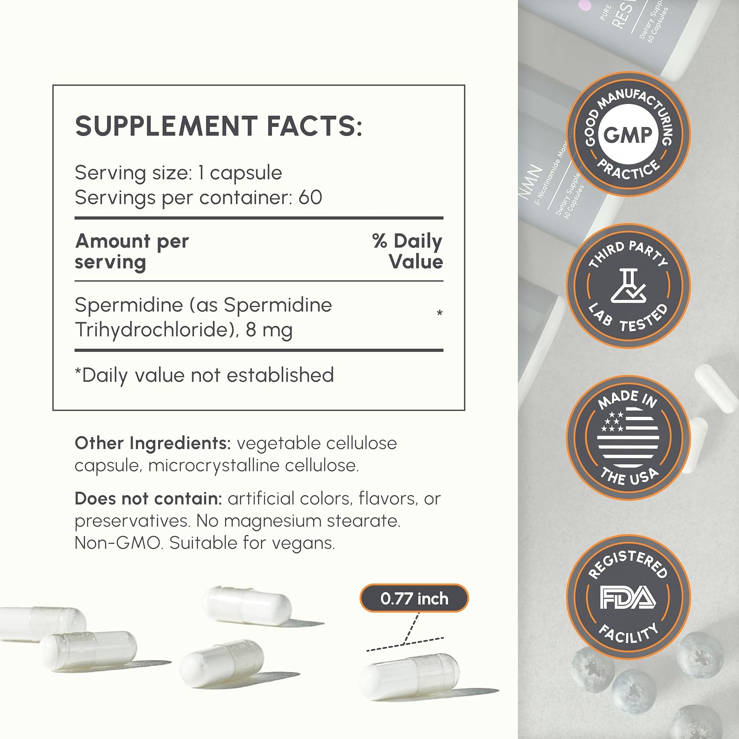 partiQlar Spermidine Supplement – 8mg, 60 Veggie Capsules - görsel 3