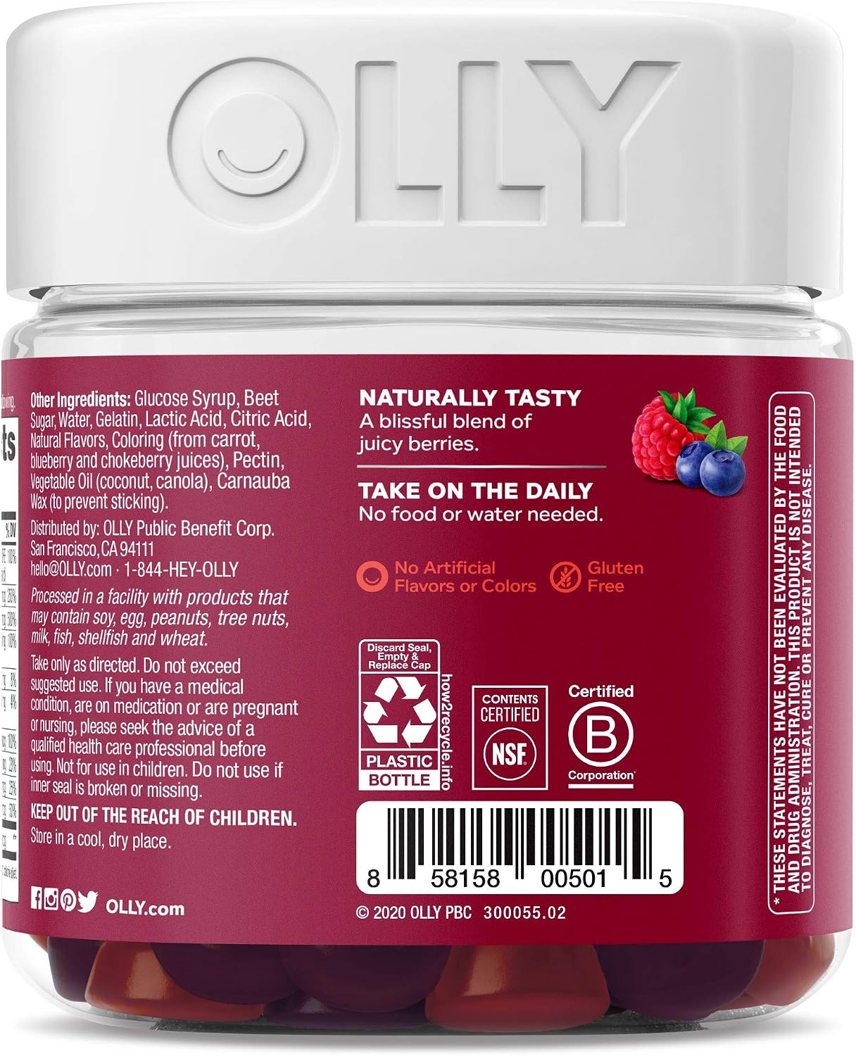OLLY Women's Multivitamin Gummies - Berry Flavour, 180 Gummies (90-Day Supply) - görsel 10