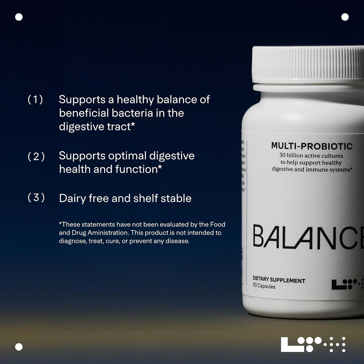 LTH Balance Multi Pro 30B Probiotic - 30 Billion CFUs - Dairy-Free and Shelf-Stable - Gut and Immune Support - 30 Capsules - görsel 4