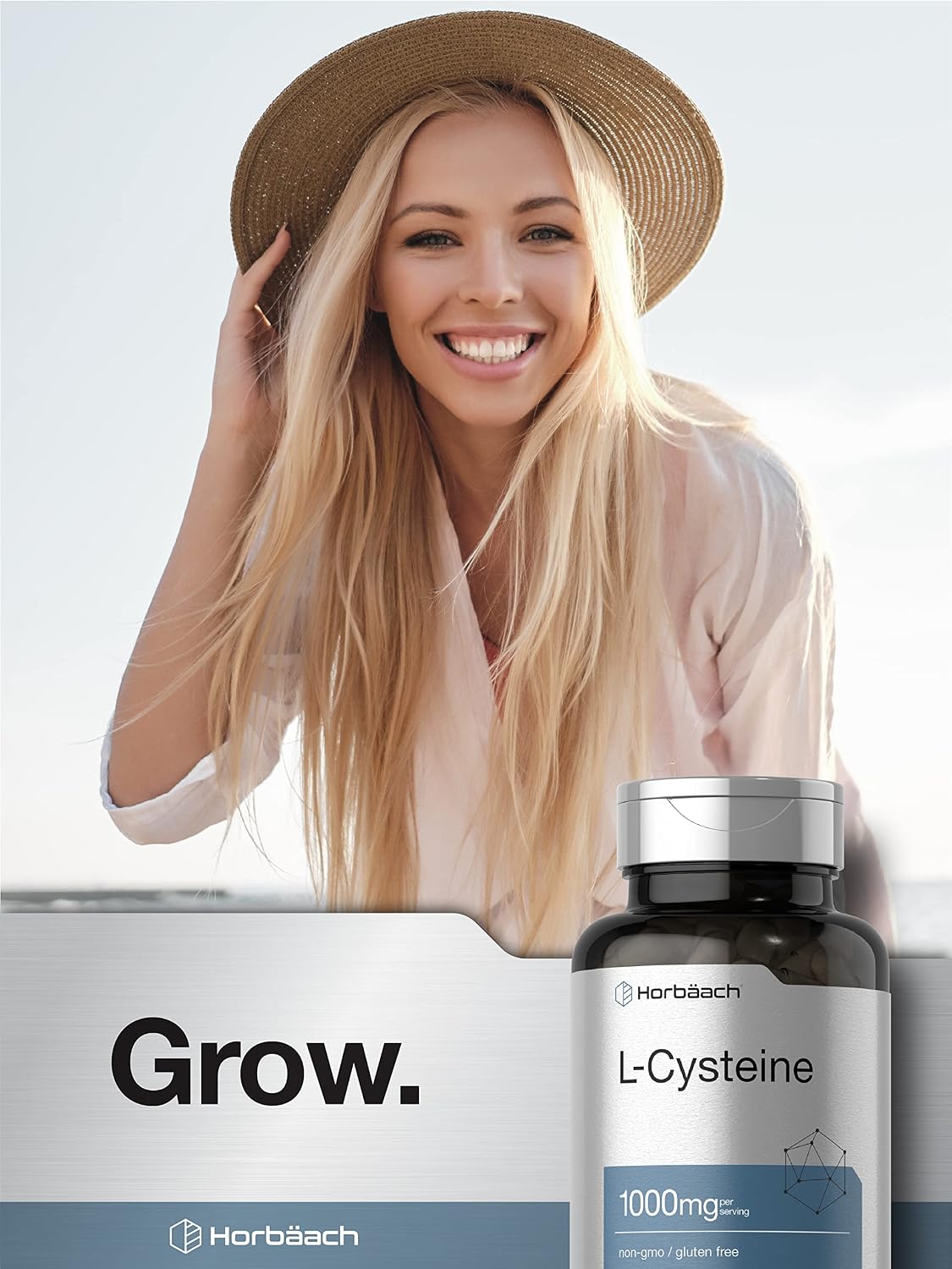 Horbäach L-Cysteine 1000mg - 100 Powder Capsules - Non-GMO, Gluten-Free Supplement - görsel 6