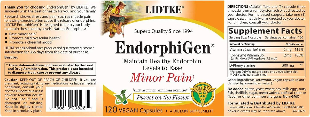 Lidtke Technologies Endorphigen Capsules, 120 Capsules - görsel 2
