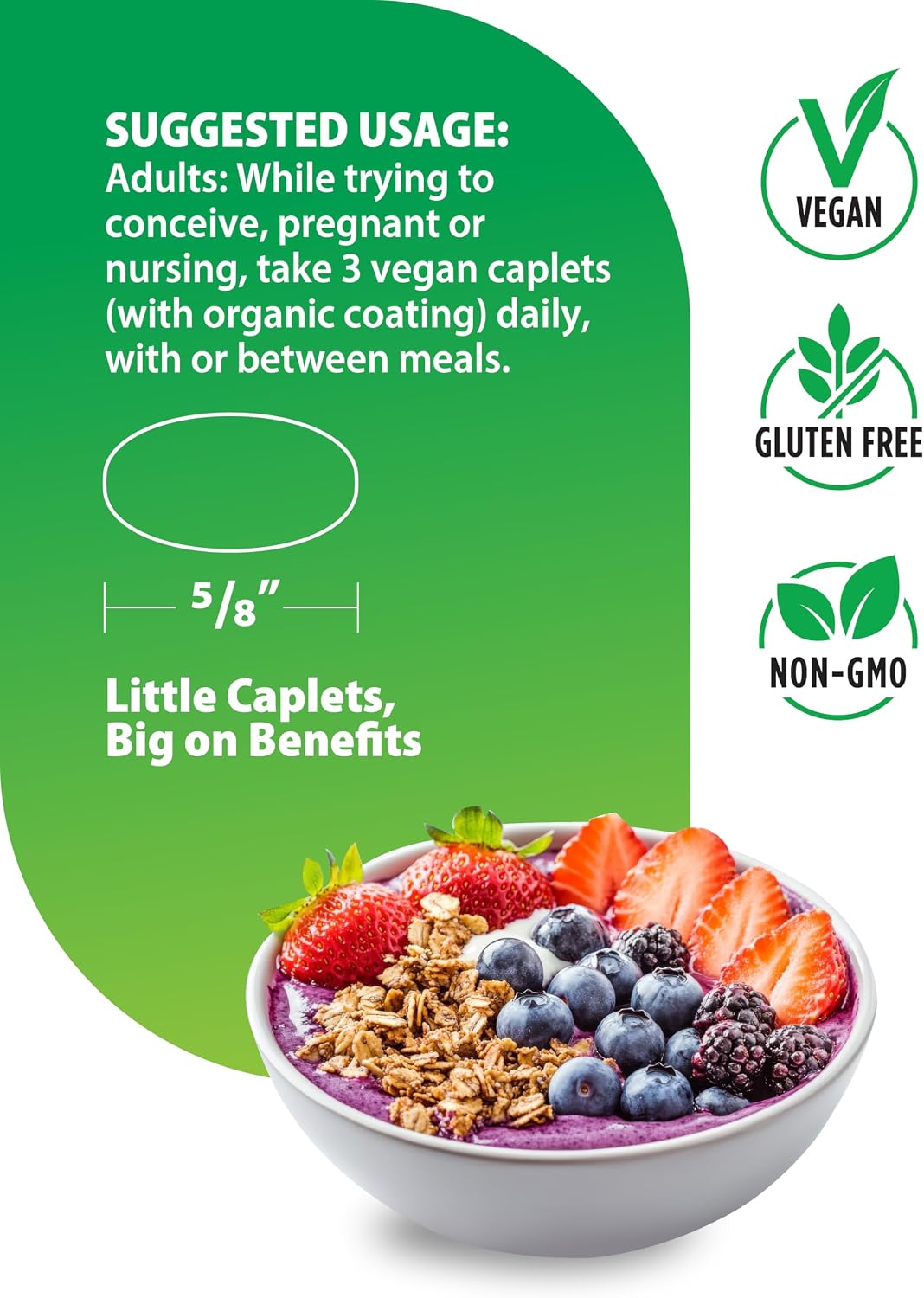 Rainbow Light Prenatal + Multivitamin - 180 Vegan Caplets - görsel 5