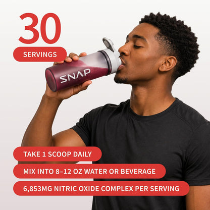 Snap Supplements Organic Beetroot Powder Nitric Oxide Supplement with Pomegranate & Red Spinach, Mixed Berry, 30 Servings