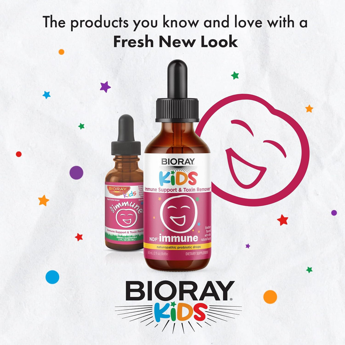 BIORAY Kids NDF Immune, Blueberry – 2 fl oz – Immune Support & Natural Detox – Non-GMO, Vegan, Gluten-free – 30 Servings - görsel 3