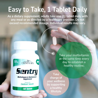 21st Century Sentry Multivitamin Tablets, 130 Count