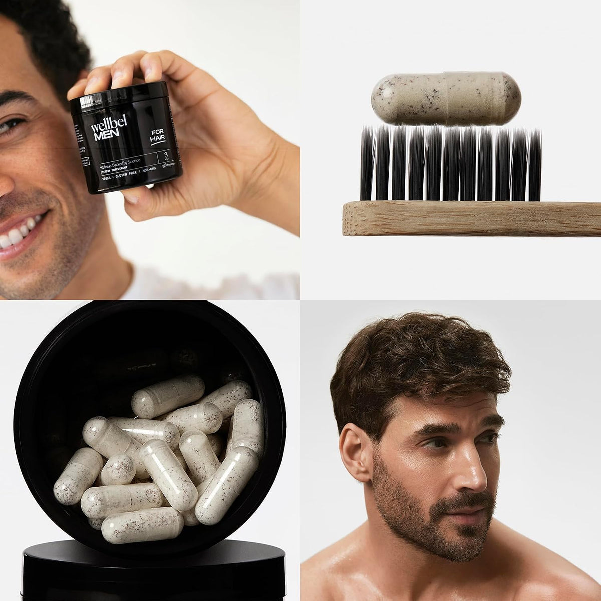 WELLBEL Men Clean Supplement for Hair, Skin and Nails – 90 Capsules - görsel 5
