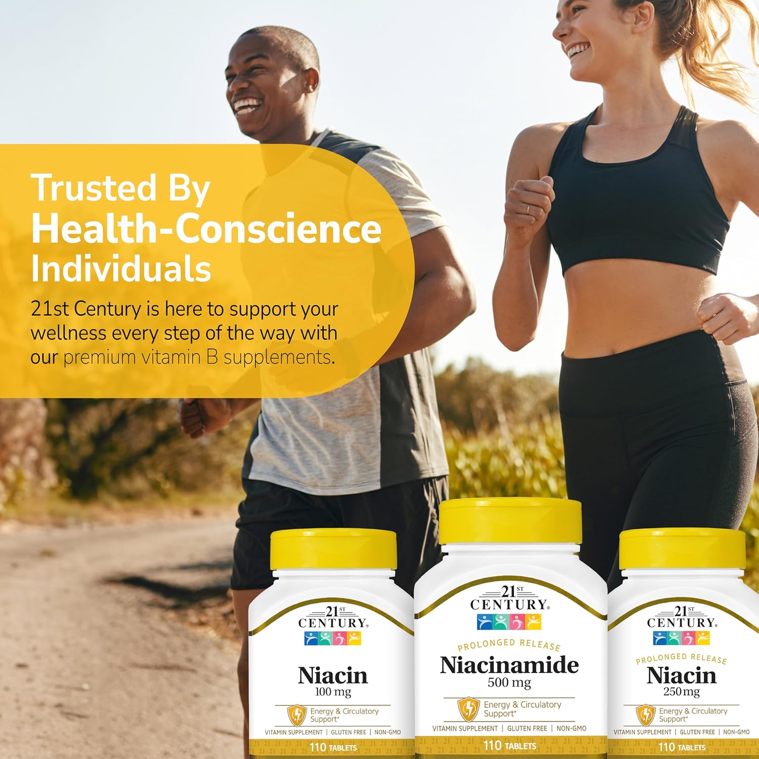 21st Century Niacinamide 500 mg Prolonged-Release Tablets, 110 Tablets - görsel 7