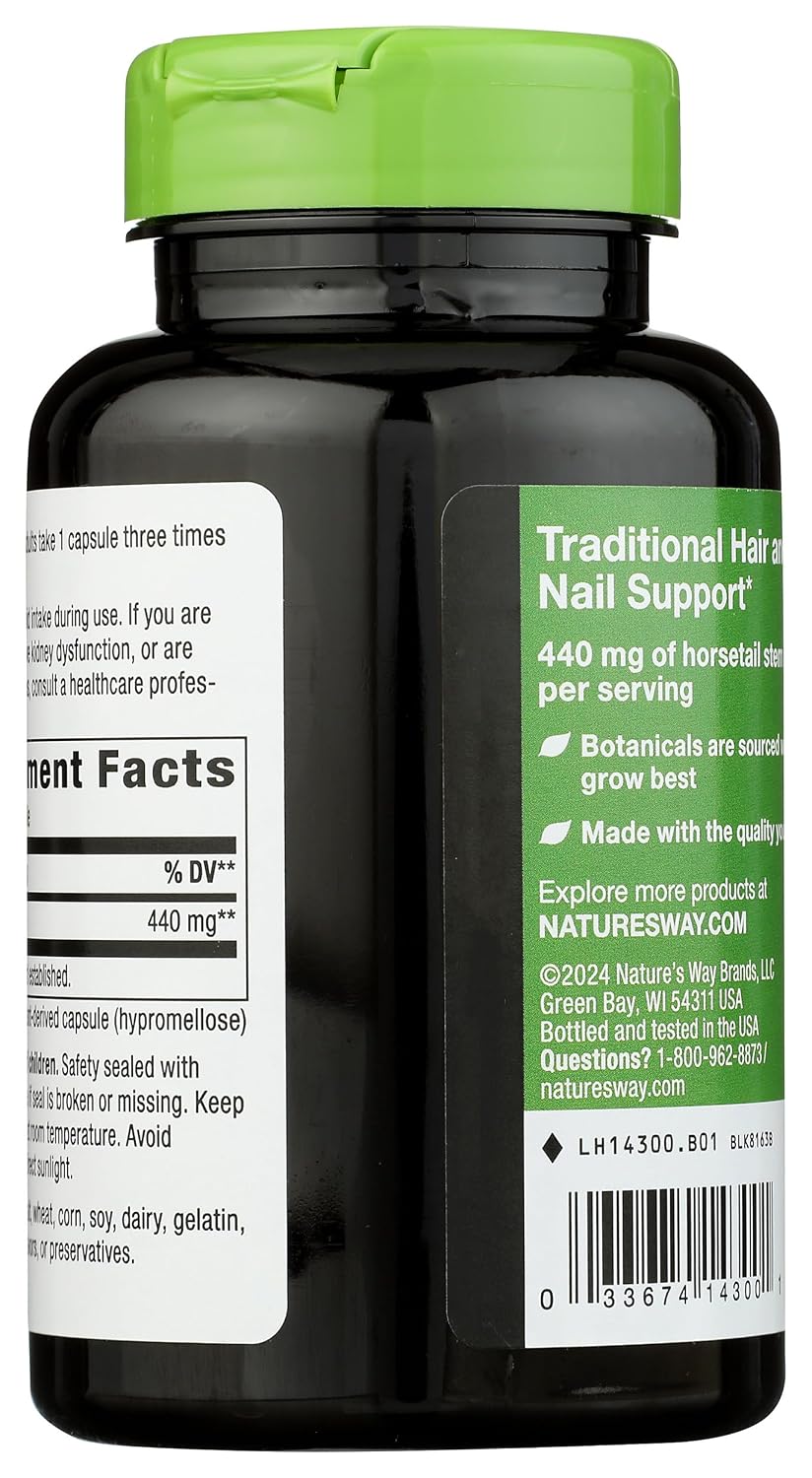 Nature's Way Premium Herbal Horsetail Grass 440 mg, 100 Capsules - görsel 2