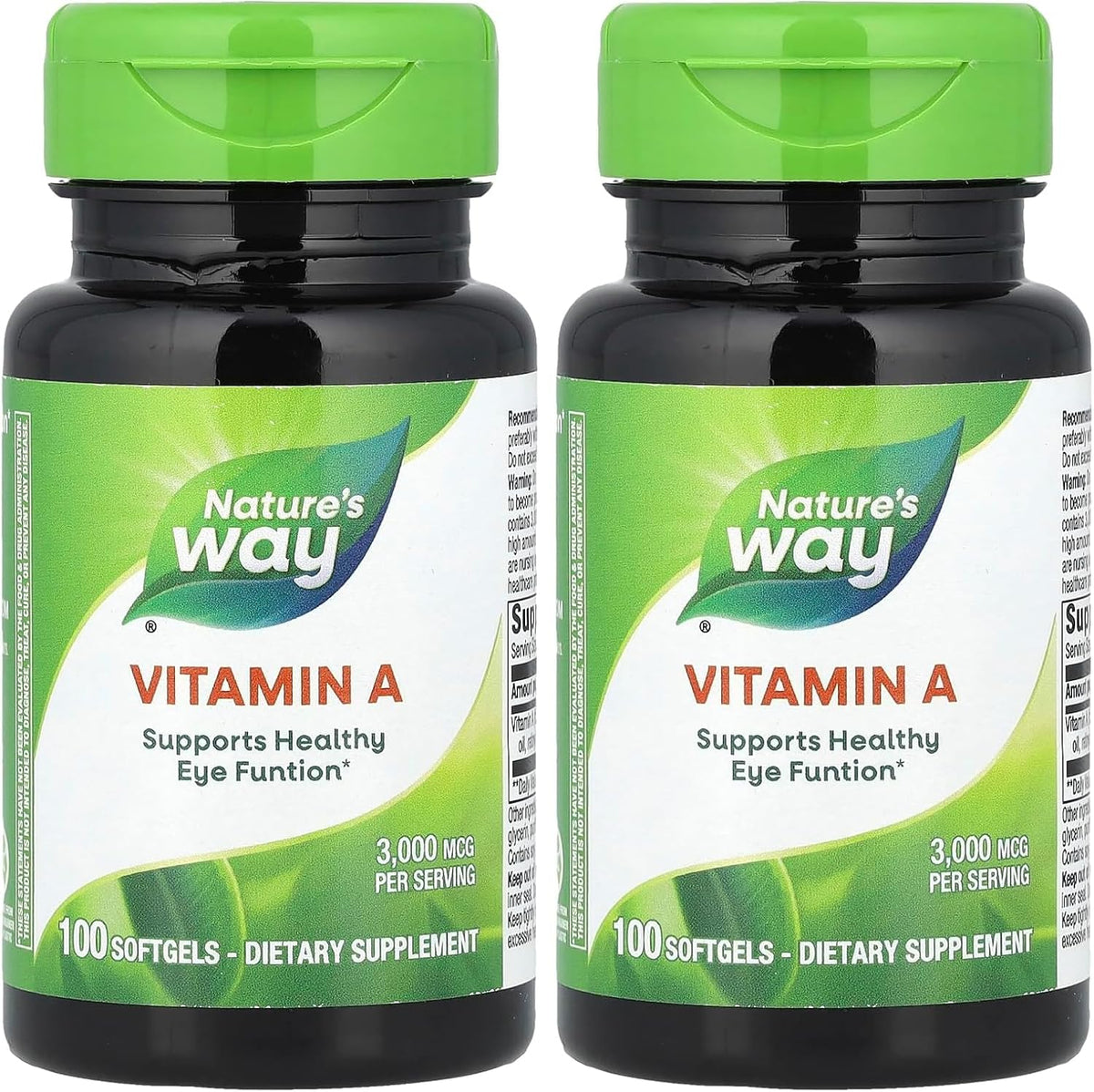 Nature's Way Vitamin A 3,000mcg High Potency Softgels - 100 Count - görsel 3