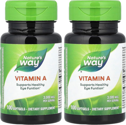 Nature's Way Vitamin A 3,000mcg High Potency Softgels - 100 Count