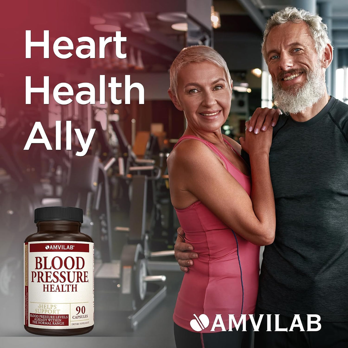 AMVILAB Blood Pressure Health – Support for Normal Blood Pressure Levels – 90 Capsules - görsel 3